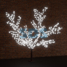 Светодиодное дерево &quot;Сакура&quot;, высота 3,6м, диаметр кроны 3,0м, белые светодиоды, IP 65, понижающий трансформатор в комплекте, NEON-NIGHT