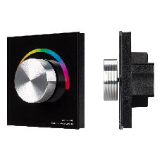 Панель SMART-P8-RGB-G-IN Black (12-24V, 3x4A, Rotary, 2.4G) (Arlight, IP20 Пластик, 5 лет)