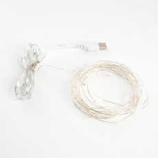 Гирлянда линейная Feron CL576 Роса, статичная, 10м USB мультиколор , прозрачный шнур