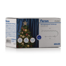 Светодиодная гирлянда Feron CL04 линейная 6м +3м 230V синий