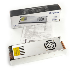 Трансформатор электронный для светодиодной ленты 500W 24V (драйвер), LB019