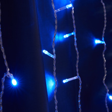 Гирлянда - бахрома 230V 240 LED синий, длина 5,3м, высота 0,8м, IP44, сетевой шнур 3м в комплекте, CL23