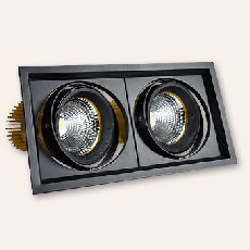 Карданный светодиодный светильник 220 Вольт, 50 Ватт, 12/24/38/60, IP20, FLED-DL 002-25x2-BL-4000К