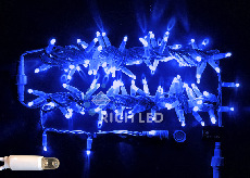 Светодиодная гирлянда Rich LED 10 м, 100 LED, 220 В, соединяемая, влагозащитный колпачок, синяя, белый провод, RL-S10C-220V-CW/B
