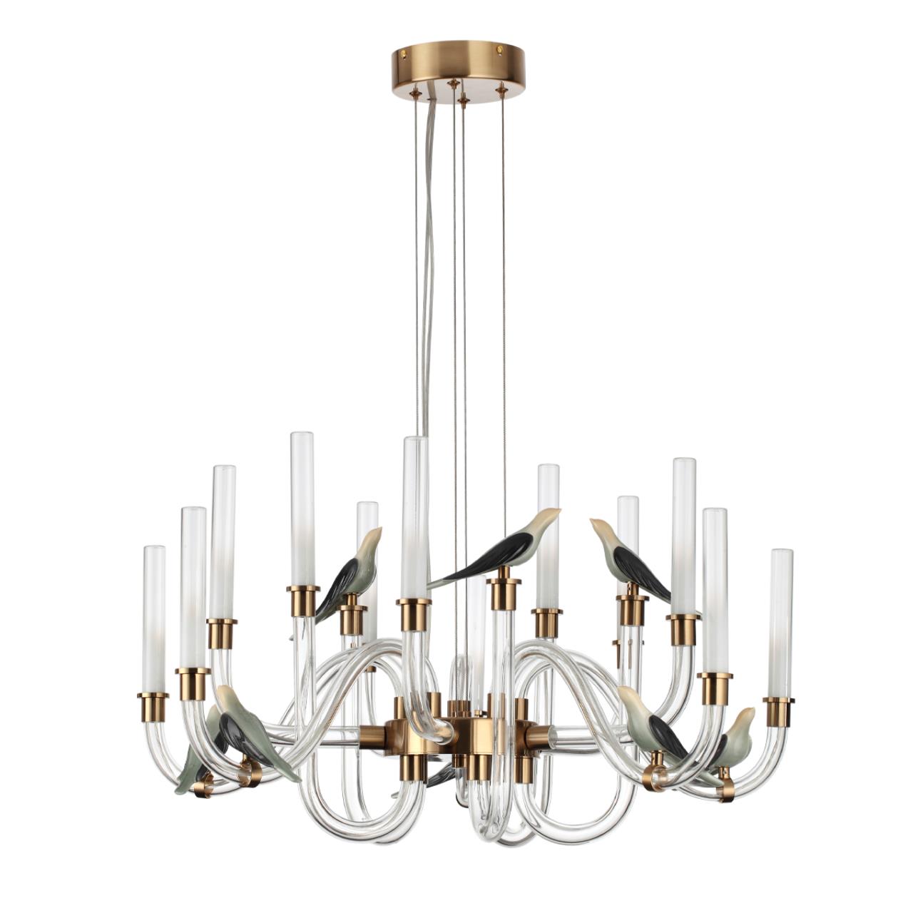 543130L L-VISION ODL_EX24 123 золотойпод латуньбелый градиентбежзеленый металлстеклокерамика Люстра LED 30W 4000K LARK 105872₽