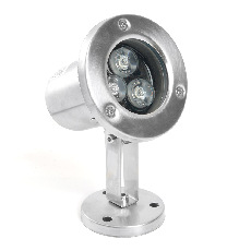 Светодиодный прожектор подводный Feron LL-822, 3W, AC24V, низковольтный, RGB, металлик, 80*80*130mm, IP68