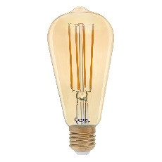 Светодиодная лампа GLDEN-ST64S-13-230-E27-2700 Золотая