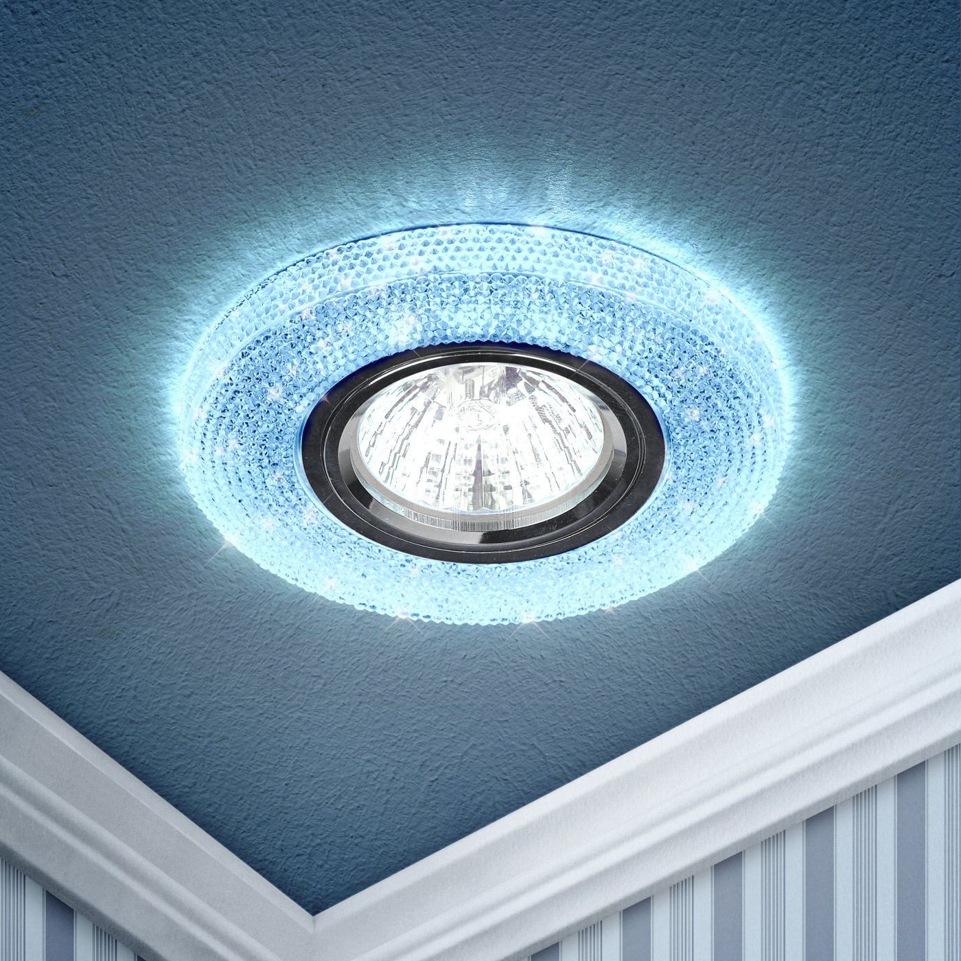 Купить DK LD1 BL Светильник ЭРА декор cо светодиодной подсветкой, голубой, Эра, LED