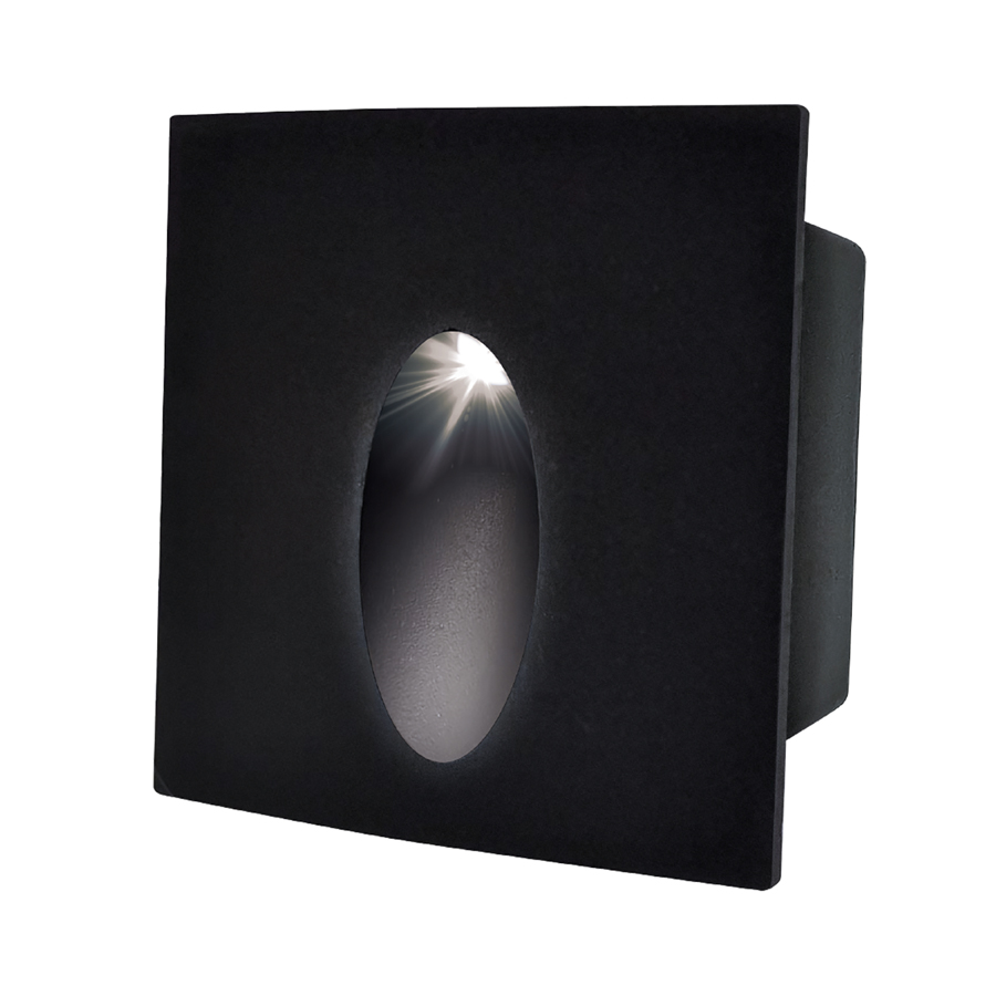 Светильник для ступеней 3Вт 5000К Металл Черный Квадрат Капля General GSTL-S1-3BT-5K 1479₽