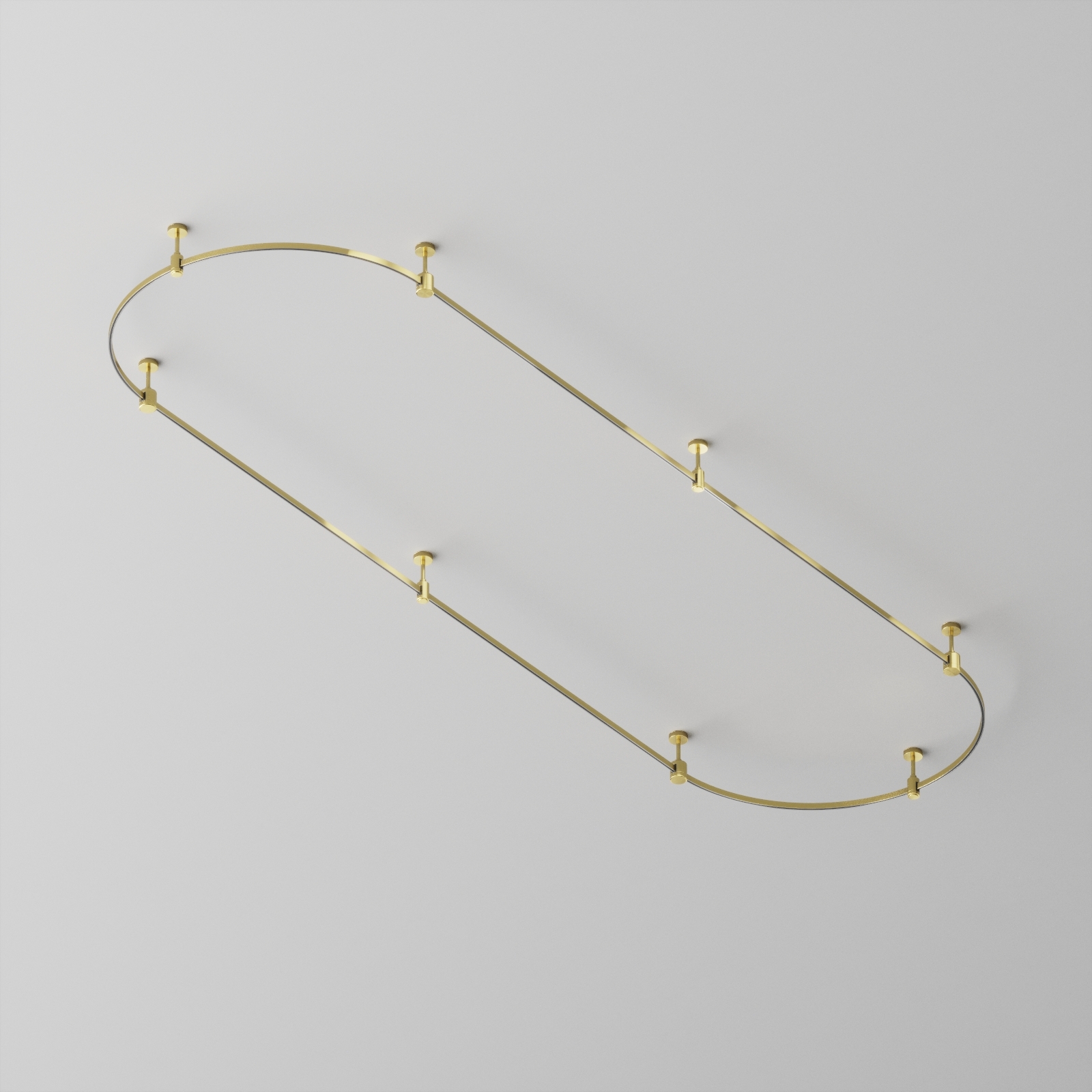 Готовая конструкция овальная 45 м на жестких подвесах Short H124мм без светильников и блока питания латунь TFC-Flar-S01-BS 72580₽