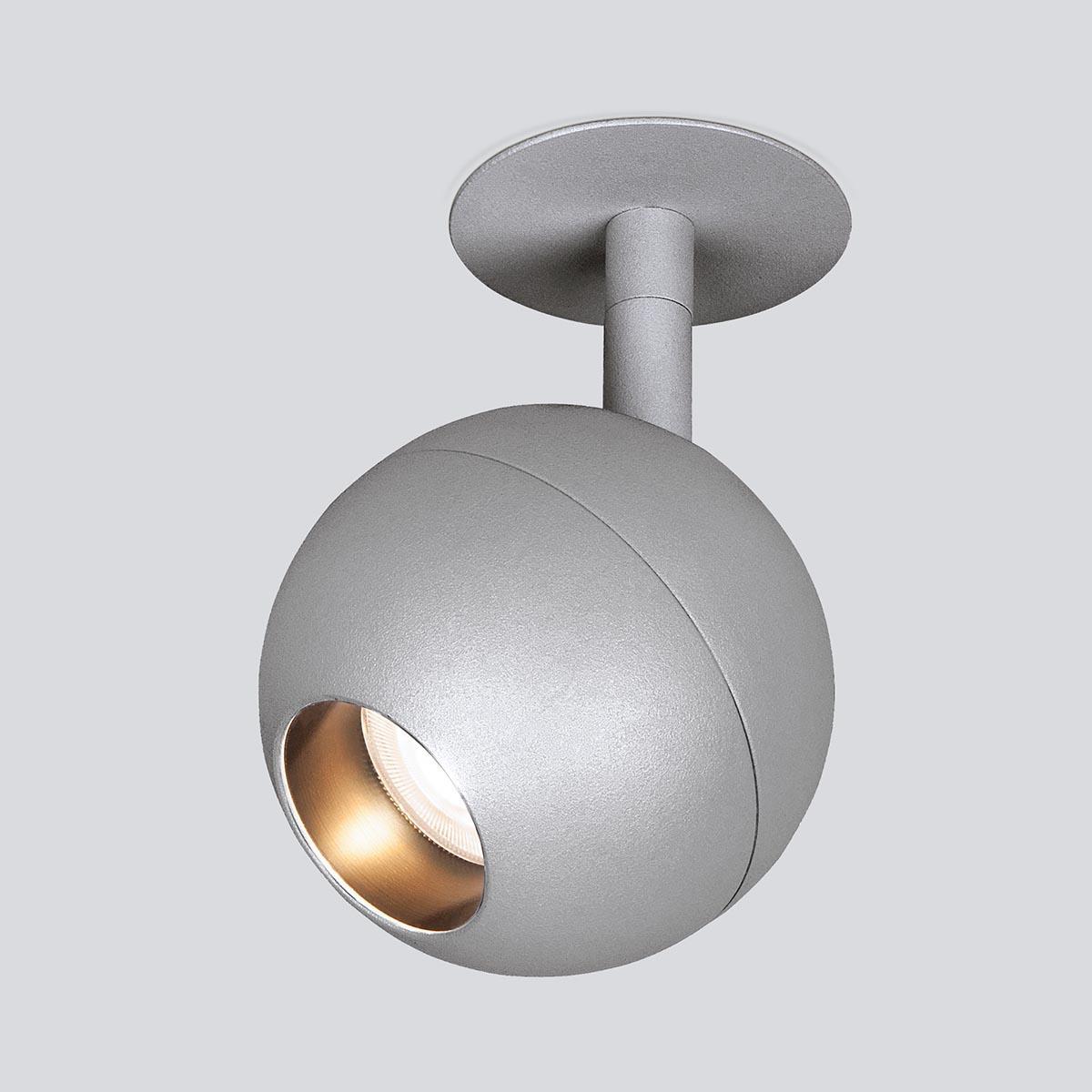 Встраиваемый светодиодный спот Elektrostandard Ball 9925 LED 8W 4200K серебро 4690389169816 luxe ball ваза