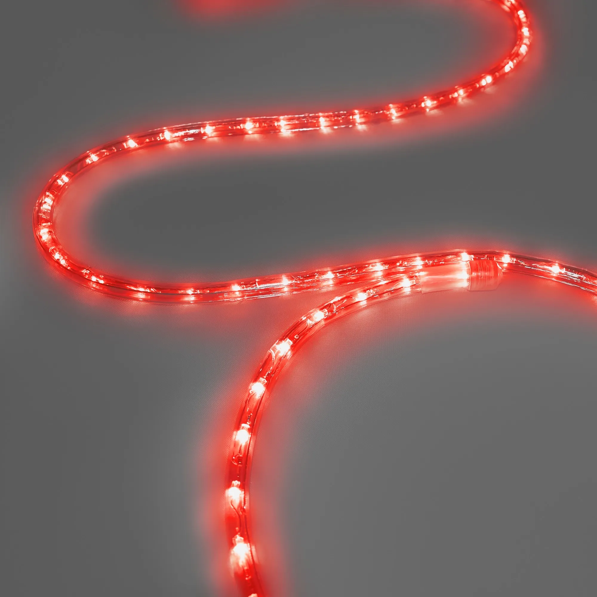Дюралайт INOXHUB двухжильный 13 мм, круглый, бухта 100м, шаг резки 50см, 36 светодиодов на метр, фиксинг, 24В, IP65, КРАСНЫЙ