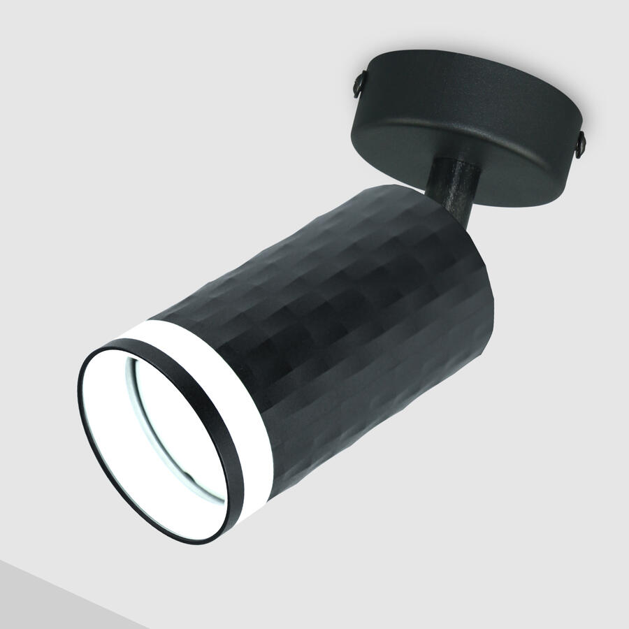 Спот на основании GWL-GU10-M-IP20 Одинарный Черный с боковым рассеивателем Кирпич 872₽