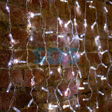 Гирлянда Светодиодный Дождь  2x0,8м, Прозрачный провод, 230 В, диоды Белые, 160 LED