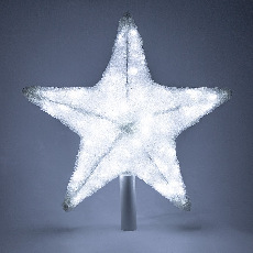 Акриловая светодиодная фигура Звезда 50см, со съемной трубой и кольцом для подвеса,160 светодиодов, белая NEON-NIGHT