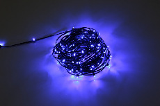 LED-LP-ZY-15CM-20M-12V-B/BL, синий цвет, черный провод (БЕЗ БЛОКА)