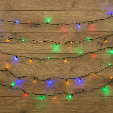 Гирлянда Твинкл Лайт 10 м, темно-зеленый ПВХ, 80 LED, цвет мультиколор