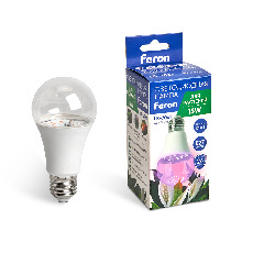 Лампа светодиодная для растений А60 Feron LB-7061 E27 15W красно-синий спектр