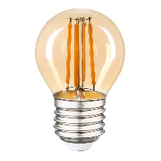 Лампа светодиодная GLS GLDEN-G45S-10-230-E27-6500, золотая, E27, 6500 К, 661436
