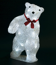 Светодиодный Медведь 36см Белый 24В, 40 LED, IP54