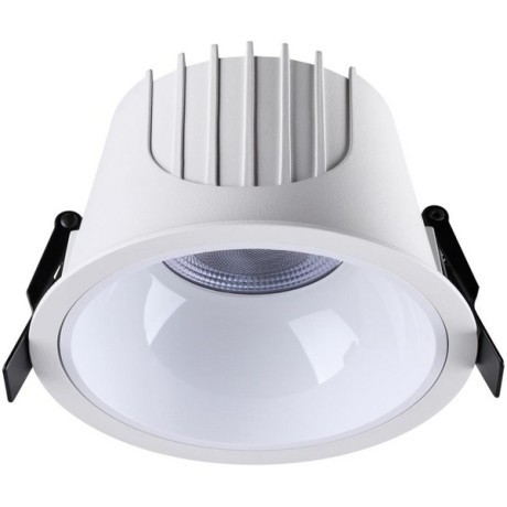 светильник точечный светодиодный встраиваемый apeyron 06 22 под отверстие 155 мм 12 м² нейтральный белый свет белый Точечный светильник Novotech Spot 358698