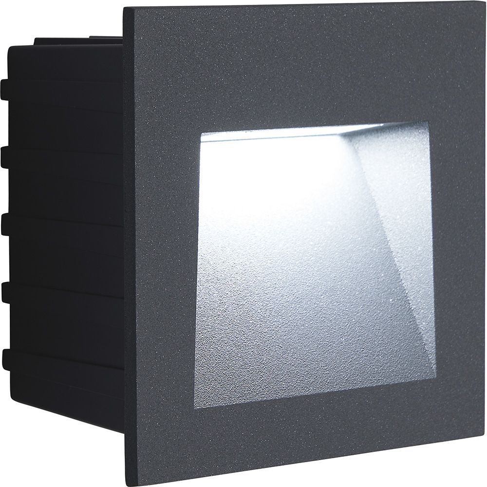 Светильник встраиваемый светодиодный, 3W, 4000K, IP65, серый, LN013 профиль квадратный 10x10x1x1000 мм алюминий серый