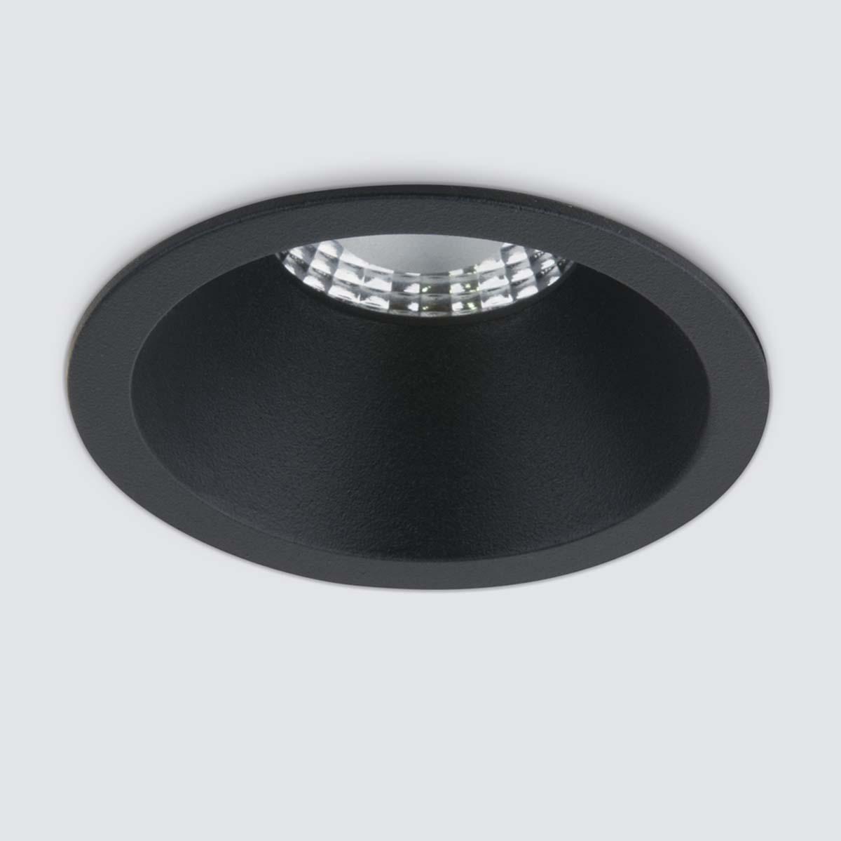 Встраиваемый светодиодный светильник Elektrostandard 15266/LED черный 4690389175534 чайник электрический bq kt1828sw сталь чёрный 1 7 л черный серебристый