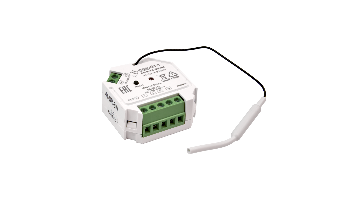 Реле EASYBUS AC 220В, с функцией Push switch, 400Вт. ES-B-AC-SW400