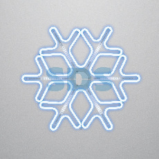 Фигура «Снежинка» из гибкого неона с эффектом тающих сосулек, 60х60 см, цвет свечения синий/белый NEON-NIGHT
