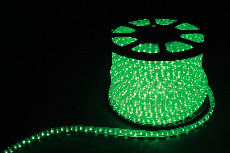 Дюралайт (лента светодиодная), 2W 100м 220V 36LED/м 13мм, зеленый, LED-R2W