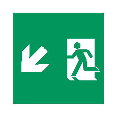 Пиктограмма EMGP-MARK-MA-LDOWN (Человек, Вниз-Влево) (Arlight, Пластик)