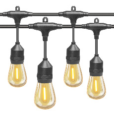 Гирлянда "Белт-лайт" Gen-Beltlight-W-20M-50E27-IP65 Black (Шаг 40см/8A/2*0,5mm2+1,5m шнур)
