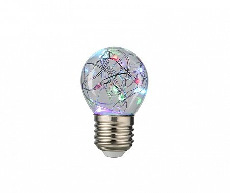 Новогодняя светодиодная лампа GLDEN-G45SW-1-230-E27-RGB