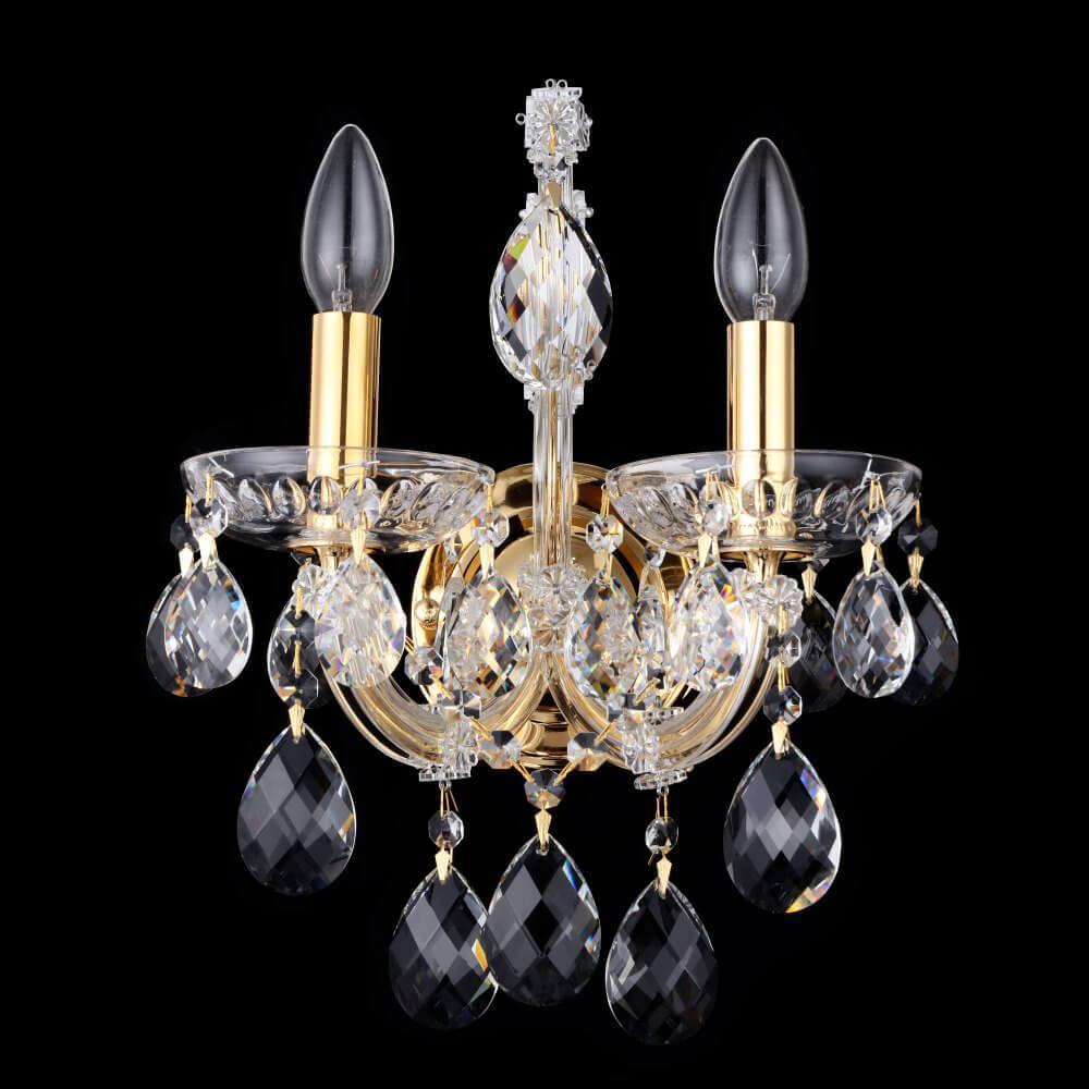 Бра Crystal Lux Isabel AP2 Gold/Transparent бра crystal lux evita ap9 white transparent