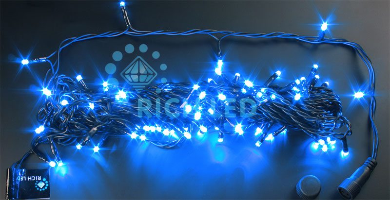 

Светодиодная гирлянда 100 LED, 4.8 Ватт, IP54, для улицы и помещения, провод черный, Свечение: постоянное, RL-S10C-24V-B/B, RL-S10C-24V-B/B