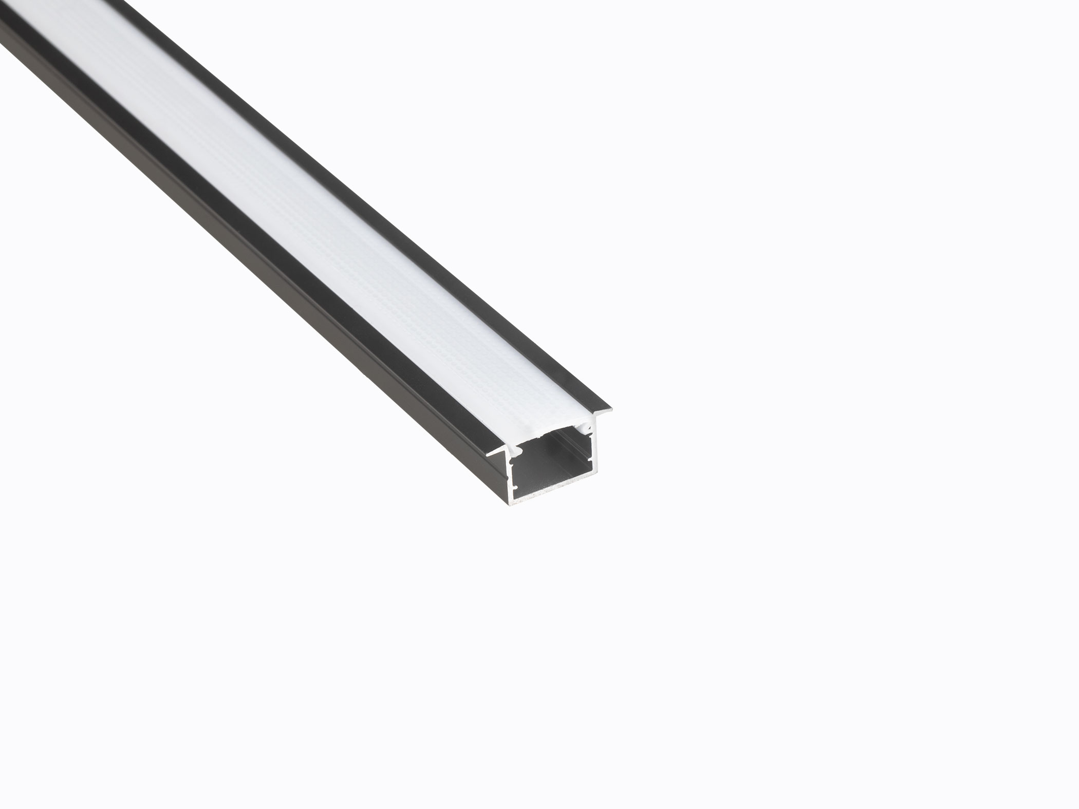 Профиль врезной LEDS POWER СПВ17-2412 алюм черный с призмрассеивателем 2м 008462 760₽