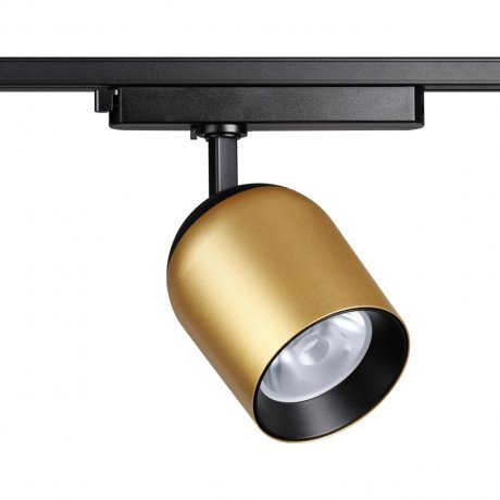 Однофазный трековый светодиодный светильник Novotech KAMP 358516 фигура лицо полистоун 82 см чёрно золотой иран 1 сорт