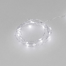 Светодиодная гирлянда ARD-DEW-HOME-2000-CLEAR-20LED-STD White6000 (1.5V, Battery Pack, Cork) (Ardecoled, IP20) 048692