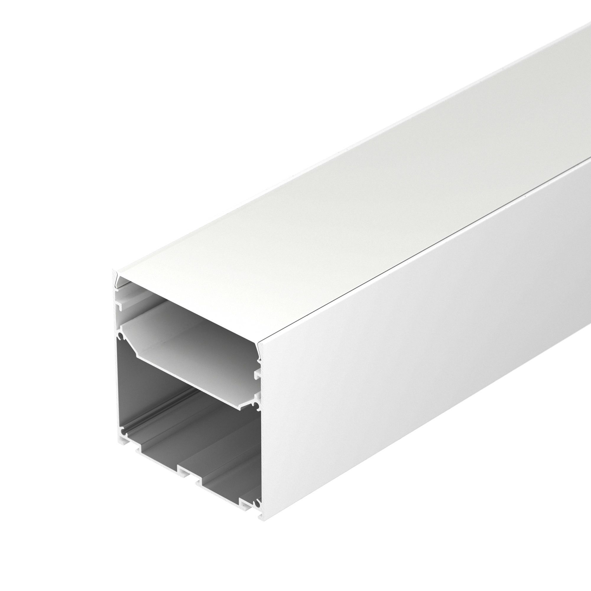 Профиль LINE-S-7575-2000 WHITE (Arlight, Алюминий) профиль sl line 4932 2500 anod arlight алюминий