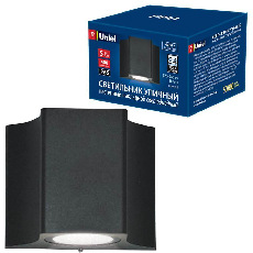 Уличный настенный светодиодный светильник Uniel ULU-S24A-5W/4000K IP65 Black UL-00006799
