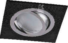 Светильник потолочный встраиваемый, MR16 G5.3, черный-хром DL2801