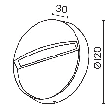 Подсветка для лестниц Mane 3000K 3Вт IP 54, O046SL-L3W3K
