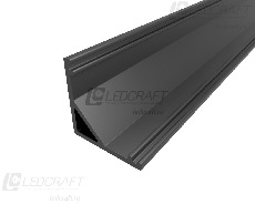 Профиль чёрный угловой алюминиевый анодированный LC-LPU-1616-2Black