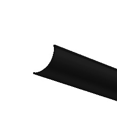 Рассеиватель для профиля 16×16 (Дуга, Чёрный, 2 м), ALM-1616R-B-DF-2M 642027