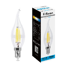 Лампа светодиодная Feron LB-74 Свеча на ветру E14 9W 6400K