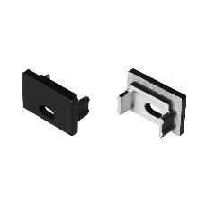 Заглушка SL-SLIM15-H10 BLACK с отверстием (Arlight, Пластик)