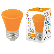 Лампа светодиодная Volpe E27 1W оранжевая LED-D45-1W/ORANGE/E27/FR/С BELL UL-00005642
