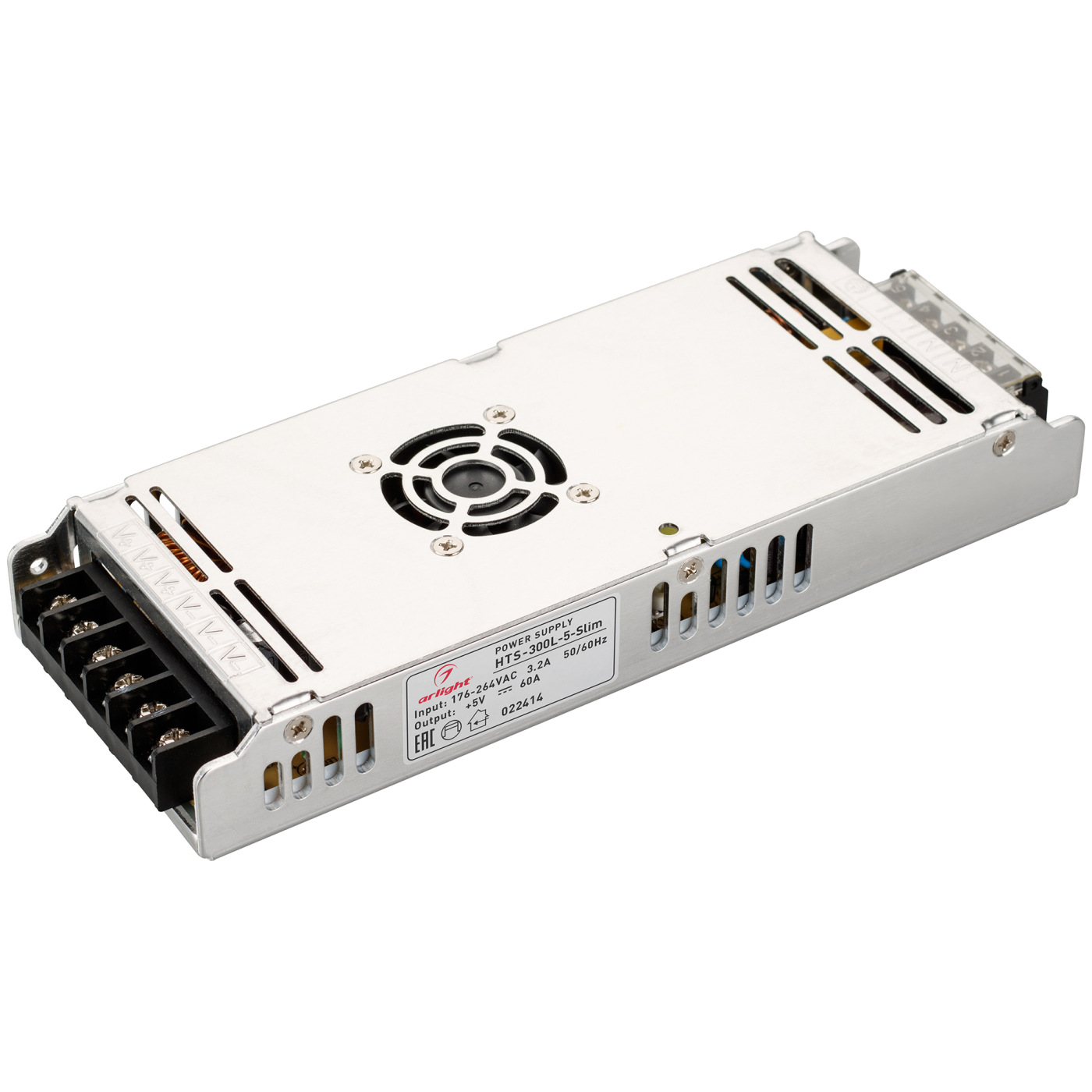 Блок питания HTS-300L-5-Slim (5V, 60A, 300W) (Arlight, IP20 Сетка, 3 года) бесперебойные источники питания powercom стабилизатор напряжения tca 3000 white