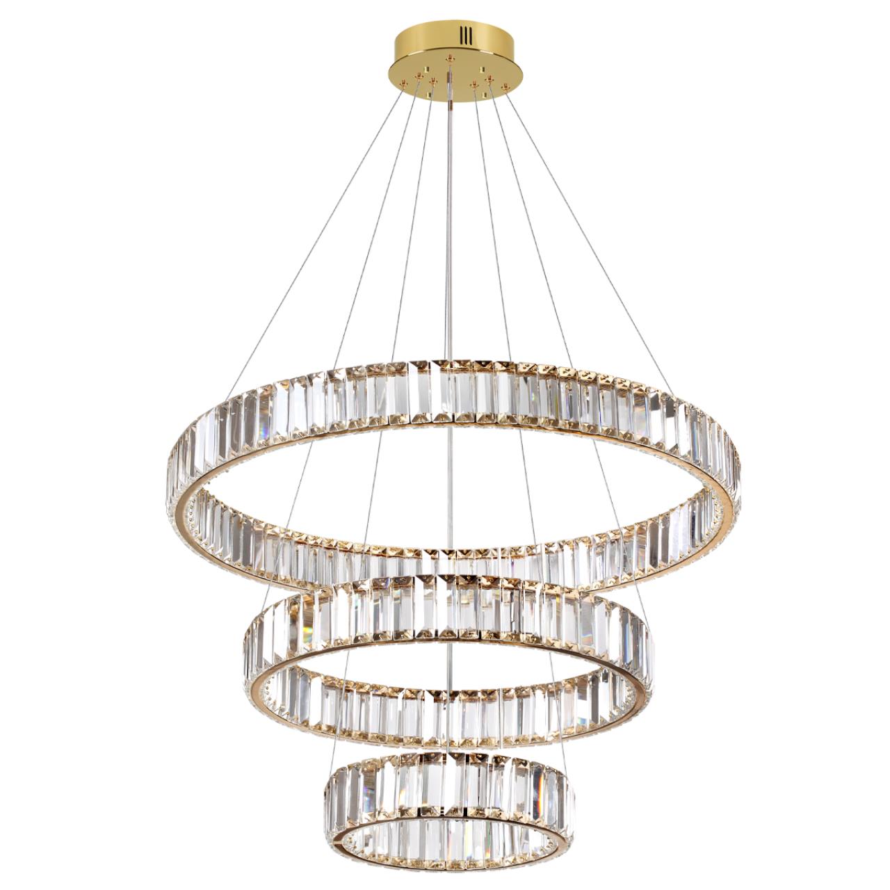 501588L L-VISION ODL23 607 золотойпрозрачный металлхрусталь Люстра LED 88W 4000K 8800Лм VEKIA 108266₽