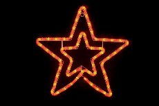 LED-XM(FR)-2DCK020-R-F(R) Мотив Звезда, красная 55х54см. С красными Flash LED